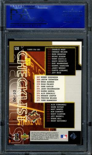 1999 Upper Deck Exclusives Level 2 #530 Cal Ripken SH CL PSA 8 #12031975 - Back