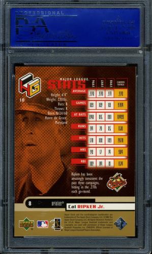 1999 Upper Deck HoloGrFX AuSOME #10 Cal Ripken PSA 10 #40333686 - Back