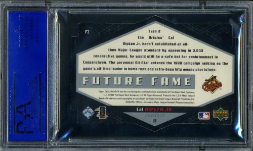 1999 Upper Deck HoloGrFX Future Fame #F2 Cal Ripken PSA 9 #30980378 - Back