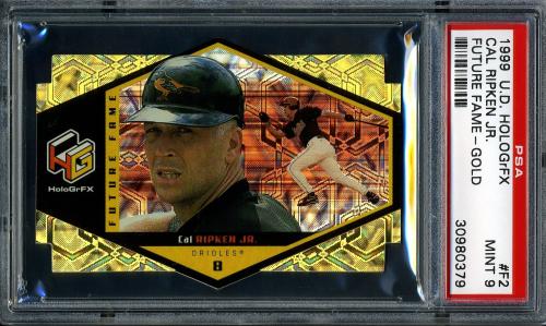 1999 Upper Deck HoloGrFX Future Fame Gold #F2 Cal Ripken PSA 9 #30980379