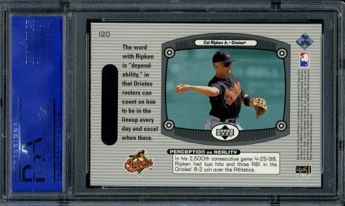 1999 Upper Deck Immaculate Perception #I20 Cal Ripken PSA 9 #06180061 - Back