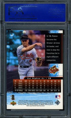 1999 UD Ionix #10 Cal Ripken PSA 10 #90325975 - Back