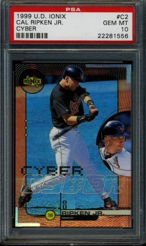 1999 UD Ionix Cyber #C2 Cal Ripken PSA 10 #22281556