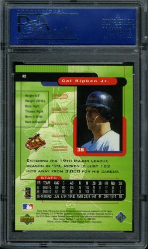 1999 UD Ionix Nitro #N2 Cal Ripken PSA 10 #14655093 - Back