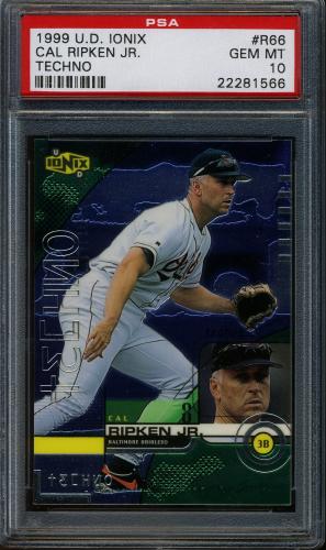 1999 UD Ionix #R66 Cal Ripken TECH PSA 10 #22281566