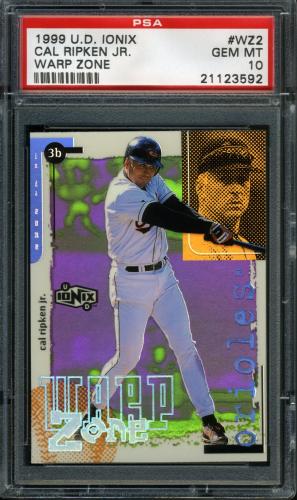 1999 UD Ionix Warp Zone #WZ2 Cal Ripken PSA 10 #21123592