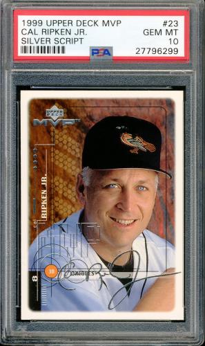 1999 Upper Deck MVP Silver Script #23 Cal Ripken PSA 10 #27796299