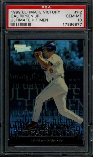 1999 Upper Deck Ultimate Victory Ultimate Hit Men #H2 Cal Ripken PSA 10 #17896877