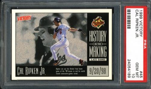 1999 Upper Deck Victory #045 Cal Ripken HM PSA 10 #24054189
