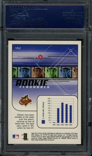 1999 Upper Deck Victory #452 Cal Ripken RF PSA 10 #20532842 - Back