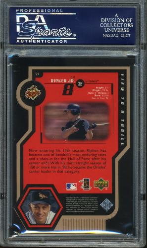 1999 Upper Deck View to a Thrill Double #V7 Cal Ripken PSA 10 #22281715 - Back