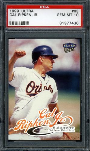 1999 Ultra #083 Cal Ripken PSA 10 #81377436