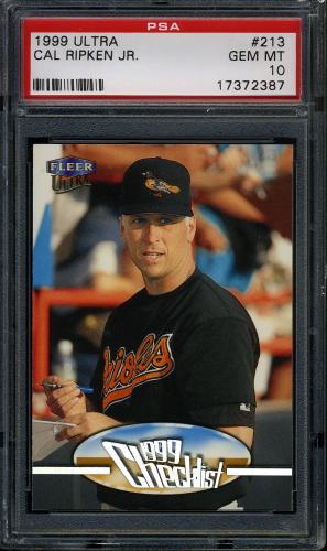 1999 Ultra #213 Cal Ripken CL PSA 10 #17372387