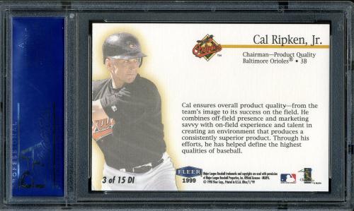 1999 Ultra Damage Inc. #3 Cal Ripken PSA 10 #40533766 - Back