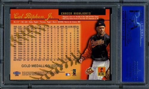 1999 Ultra Gold Medallion #083G Cal Ripken PSA 10 #30980374 - Back