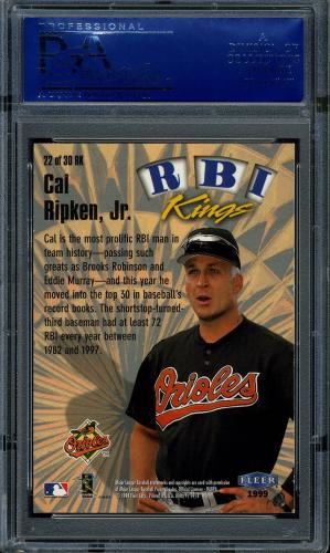 1999 Ultra RBI Kings #22 Cal Ripken PSA 10 #14190685 - Back