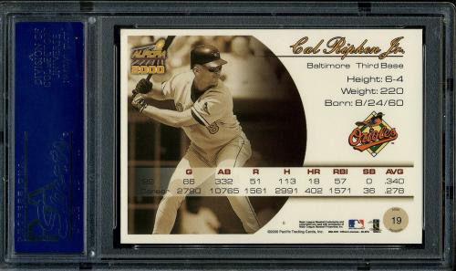 2000 Aurora #19 Cal Ripken [Sheet E] PSA 10 #17947332 - Back