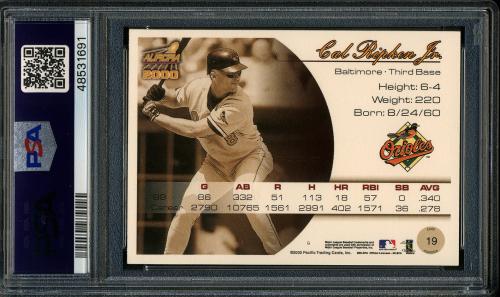 2000 Aurora Pinstripes #19 Cal Ripken PSA 10 #48531691 - Back