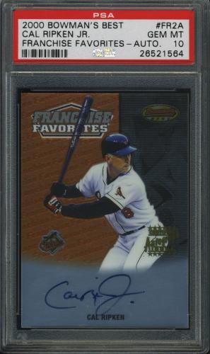 2000 Bowman's Best Franchise Favorites Autographs #FR2A Cal Ripken A PSA 10 #26521564