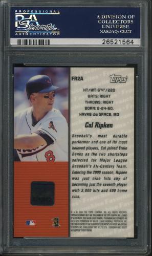 2000 Bowman's Best Franchise Favorites Autographs #FR2A Cal Ripken A PSA 10 #26521564 - Back