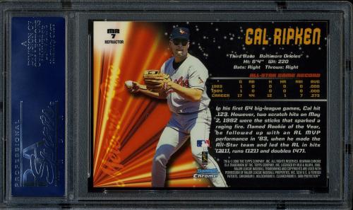 2000 Bowman Chrome Meteoric Rise Refractors #MR7 Cal Ripken PSA 10 #16757215 - Back