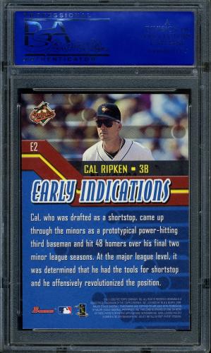 2000 Bowman Early Indications #E2 Cal Ripken PSA 10 #30817925 - Back