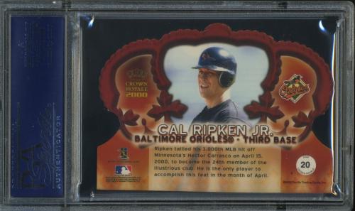 2000 Crown Royale #20 Cal Ripken PSA 10 #20949560 - Back
