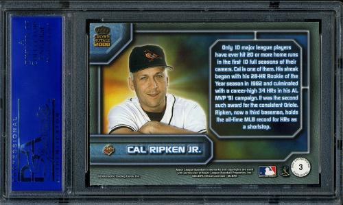 2000 Crown Royale Card-Supials #3 Cal Ripken PSA 9 #30980397 - Back