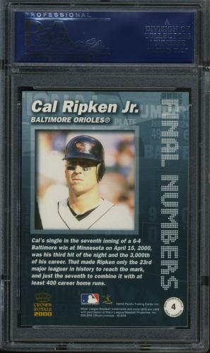 2000 Crown Royale Final Numbers FanFest #4 Cal Ripken PSA 9 #20708352 - Back