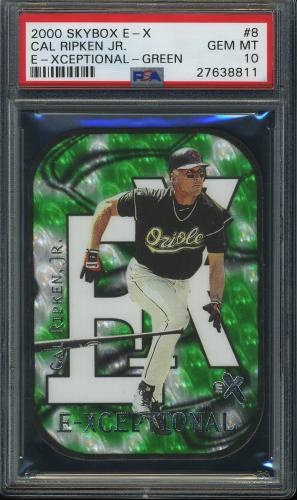 2000 E-X E-Xceptional Green #8 Cal Ripken PSA 10 #27638811
