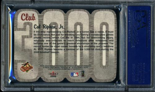 2000 Fleer Club 3000 #CR Cal Ripken MYST PSA 10 #18916663 - Back