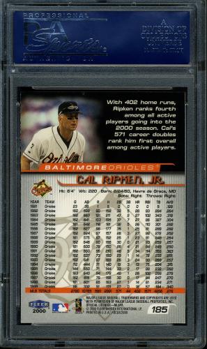 2000 Fleer Focus #185 Cal Ripken PSA 10 #18387620 - Back
