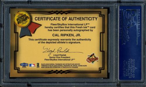 2000 Fleer Focus Fresh Ink #41 Cal Ripken PSA 8.5 #16861411 - Back
