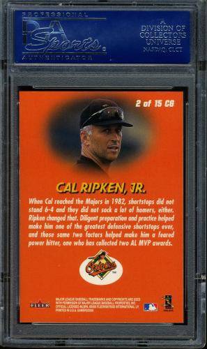 2000 Fleer Gamers Change the Game #2 Cal Ripken PSA 10 #16071283 - Back