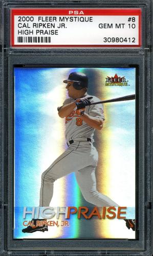 2000 Fleer Mystique High Praise #8 Cal Ripken PSA 10 #30980412