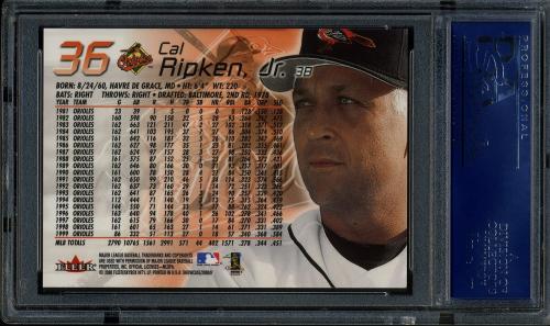 2000 Fleer Showcase #36 Cal Ripken PSA 10 #17357083 - Back
