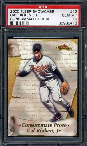 2000 Fleer Showcase Consummate Prose #12 Cal Ripken PSA 10 #30980413