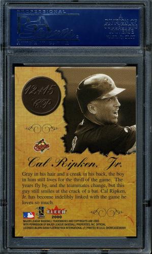 2000 Fleer Showcase Consummate Prose #12 Cal Ripken PSA 10 #30980413 - Back