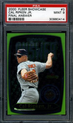 2000 Fleer Showcase Final Answer #3 Cal Ripken PSA 9 #30980414
