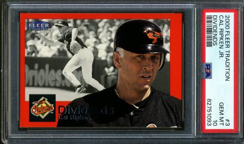 2000 Fleer Tradition Dividends #D3 Cal Ripken PSA 10 #82751093