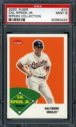 2000 Fleer Tradition Ripken Collection #10 Cal Ripken '60 FB PSA 9 #30980423