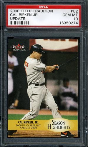 2000 Fleer Tradition Update #U2 Cal Ripken SH PSA 10 #16350274