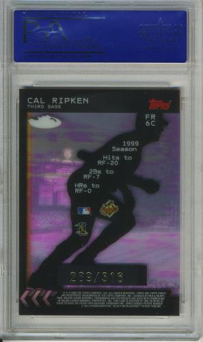 2000 Finest For the Record #FR6C Cal Ripken/318 PSA 10 #12224630 - Back