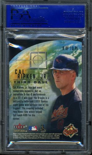 2000 Impact Point of Impact #PI8 Cal Ripken PSA 10 #12269826 - Back