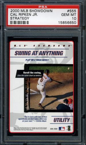 2000 MLB Showdown Strategy #S55 C.Ripken/Swing at Anything PSA 10 #15856650