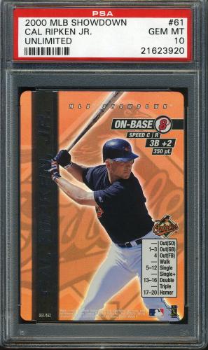 2000 MLB Showdown Unlimited #61 Cal Ripken PSA 10 #21623920