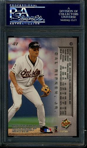 2000 Metal Emerald #47 Cal Ripken PSA 10 #22250618 - Back