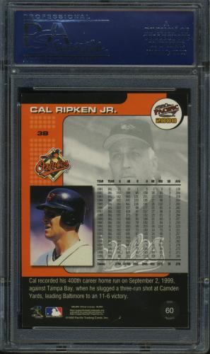 2000 Pacific #60A Cal Ripken POR PSA 10 #20934109 - Back