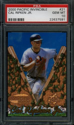 2000 Pacific Invincible #21 Cal Ripken PSA 10 #22637591