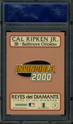 2000 Pacific Invincible Kings of the Diamond #5 Cal Ripken PSA 10 #16134951 - Back